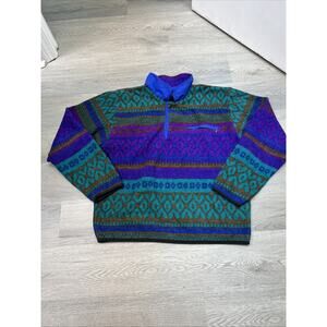 Vintage Sunbuster Women’s Fleece Sweater Size Medium Made In USA